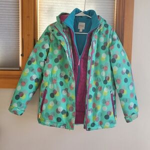EUC Cat & Jack Double Layer Ski Coat Child Large (10-12)
